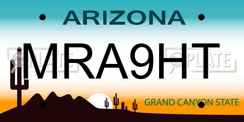 MRA9HT Arizona License Plate