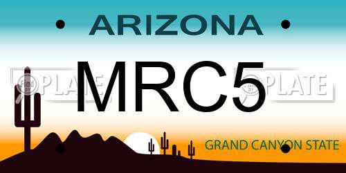 MRC5 Arizona License Plate