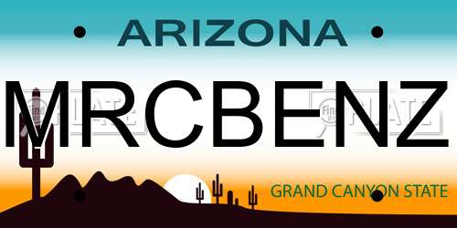 MRCBENZ Arizona License Plate
