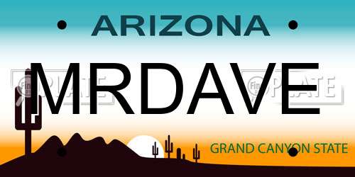MRDAVE Arizona License Plate