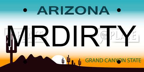 MRDIRTY Arizona License Plate