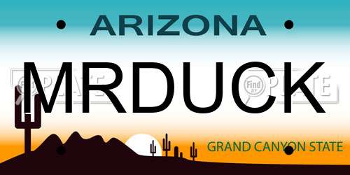 MRDUCK Arizona License Plate