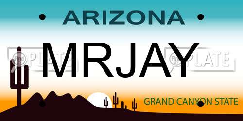 MRJAY Arizona License Plate