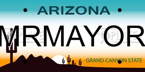 MRMAYOR Arizona License Plate