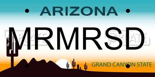 MRMRSD Arizona License Plate