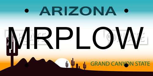 MRPLOW Arizona License Plate