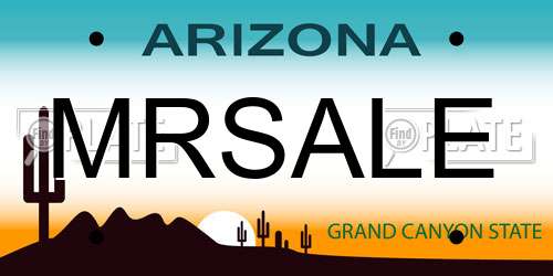 MRSALE Arizona License Plate
