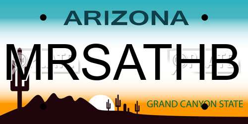 MRSATHB Arizona License Plate