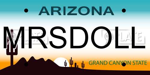 MRSDOLL Arizona License Plate