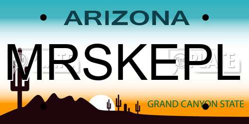 MRSKEPL Arizona License Plate