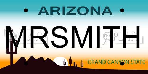 MRSMITH Arizona License Plate