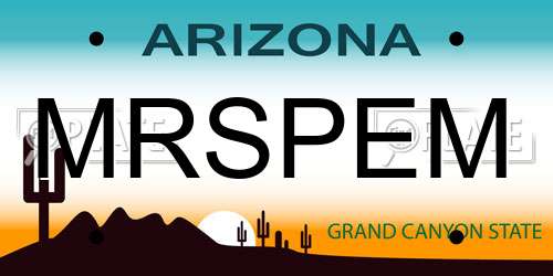 MRSPEM Arizona License Plate
