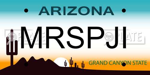 MRSPJI Arizona License Plate