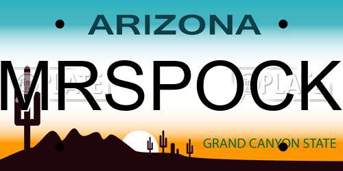 MRSPOCK Arizona License Plate