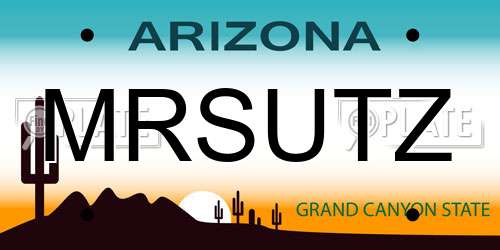 MRSUTZ Arizona License Plate