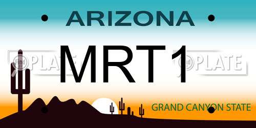 MRT1 Arizona License Plate