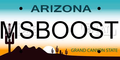 MSBOOST Arizona License Plate