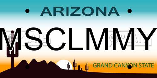 MSCLMMY Arizona License Plate