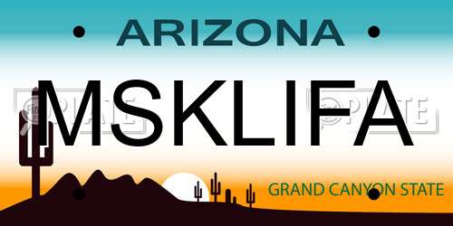 MSKLIFA Arizona License Plate