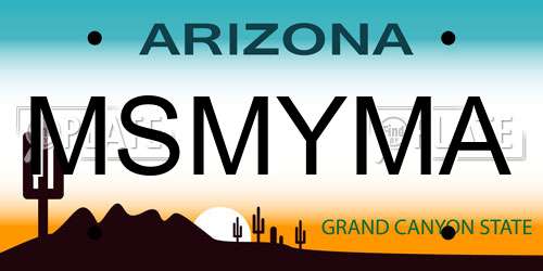 MSMYMA Arizona License Plate