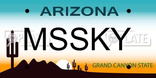 MSSKY Arizona License Plate