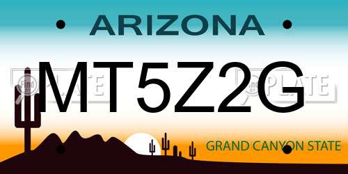 MT5Z2G Arizona License Plate