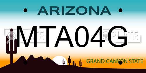 MTA04G Arizona License Plate