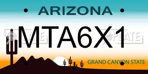 MTA6X1 Arizona License Plate