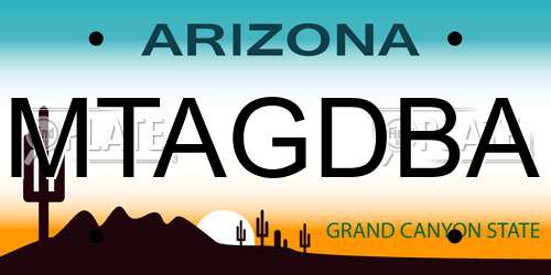 MTAGDBA Arizona License Plate