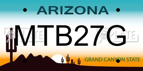 MTB27G Arizona License Plate