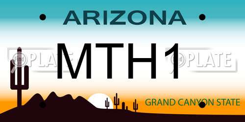 MTH1 Arizona License Plate