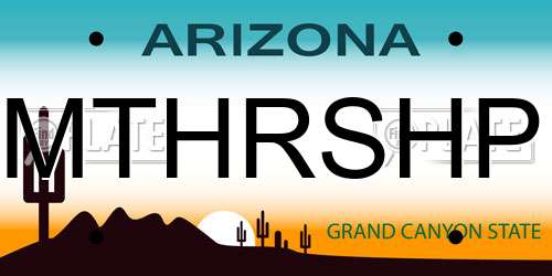 MTHRSHP Arizona License Plate