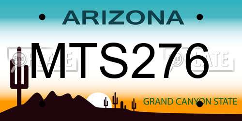 MTS276 Arizona License Plate