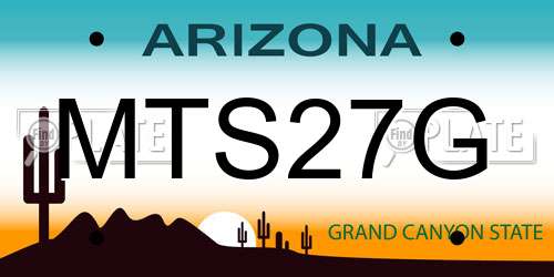 MTS27G Arizona License Plate