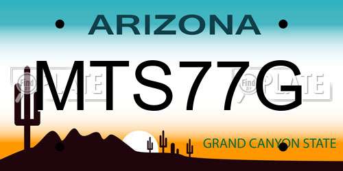 MTS77G Arizona License Plate