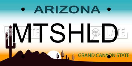MTSHLD Arizona License Plate