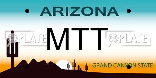 MTT Arizona License Plate