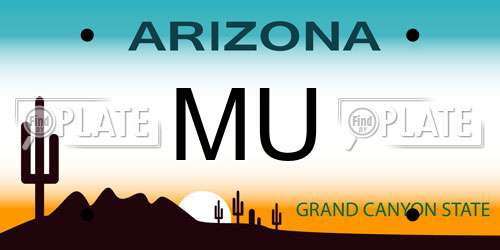 MU Arizona License Plate