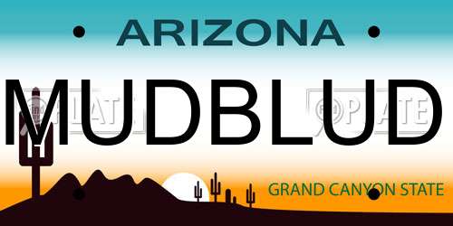 MUDBLUD Arizona License Plate