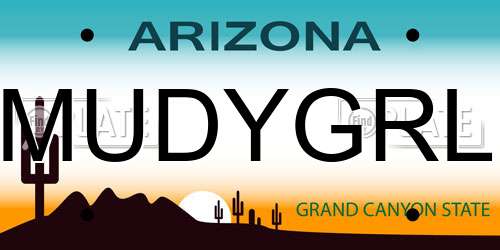 MUDYGRL Arizona License Plate