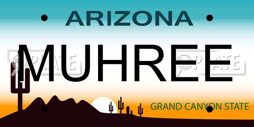 MUHREE Arizona License Plate