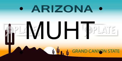 MUHT Arizona License Plate