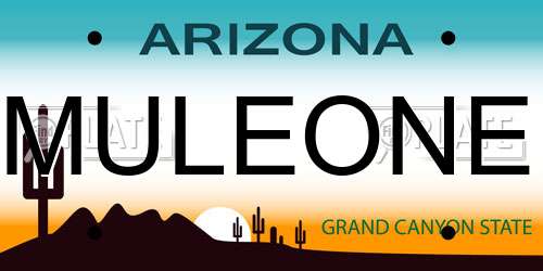 MULEONE Arizona License Plate