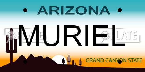 MURIEL Arizona License Plate