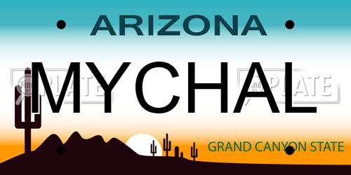 MYCHAL Arizona License Plate