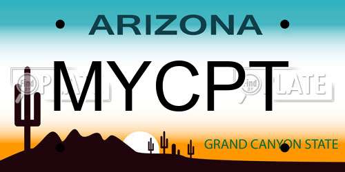 MYCPT Arizona License Plate
