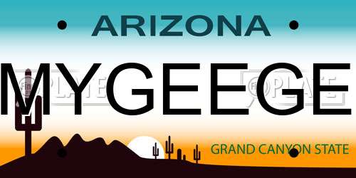 MYGEEGE Arizona License Plate