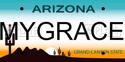MYGRACE Arizona License Plate