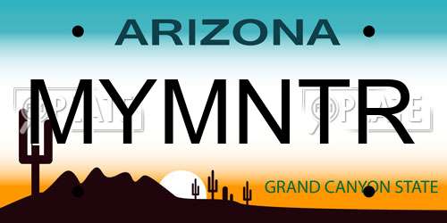MYMNTR Arizona License Plate