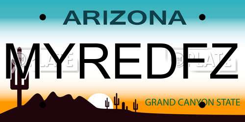 MYREDFZ Arizona License Plate